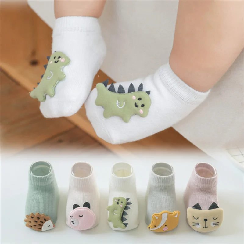 Cute Baby Boy Girl Socks Kids Dinosaur/fox Newborn