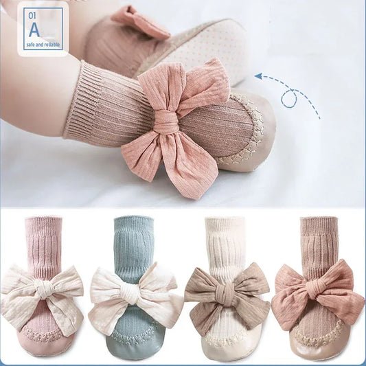 Autumn Winter Baby Girls Infant Baby Socks Anti Slip Soft Cotton