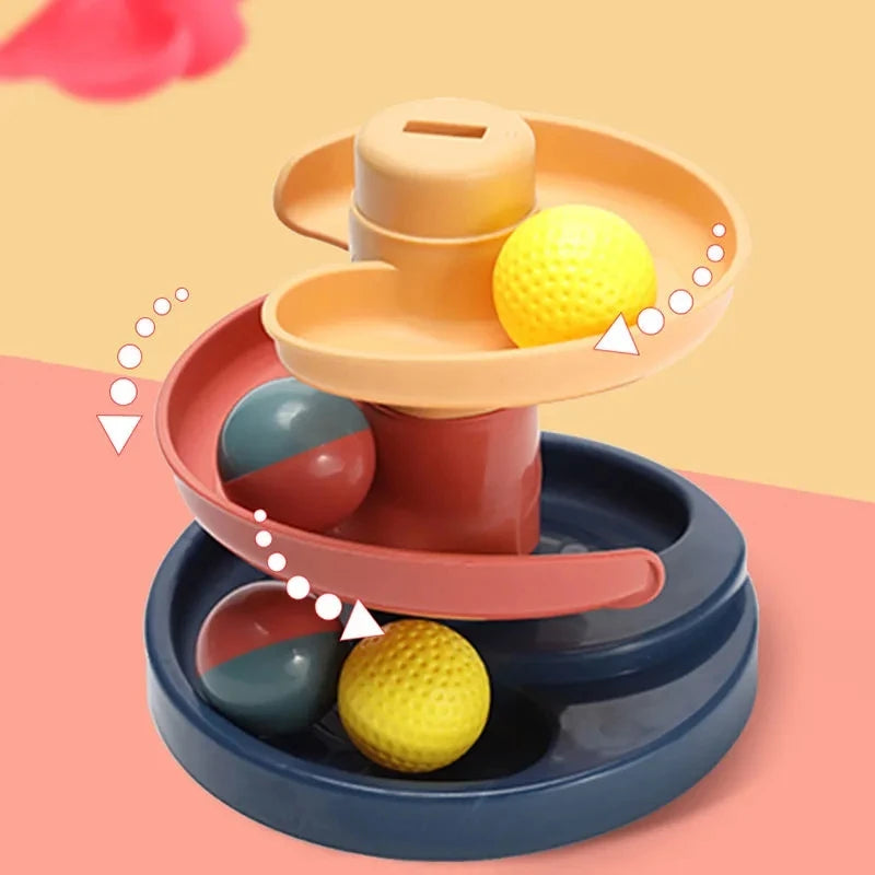 Ball Drop Toys for Toddler 1-3 Montessori Stacking Tower Toy Baby Development Games Educational Learning Activity Birthday Gift