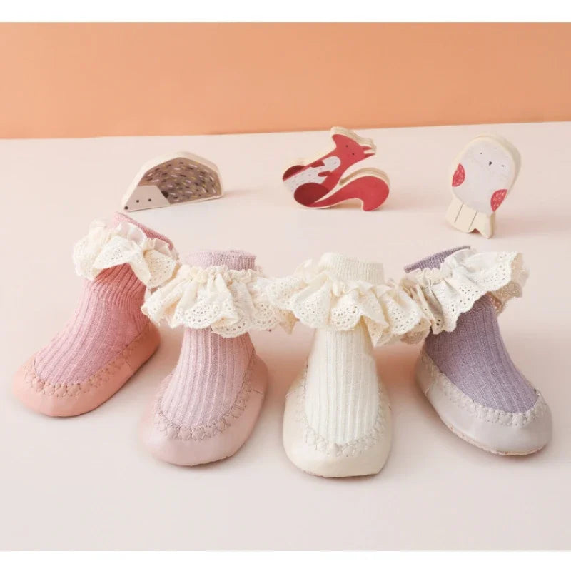 Autumn Winter Baby Girls Infant Baby Socks Anti Slip Soft Cotton