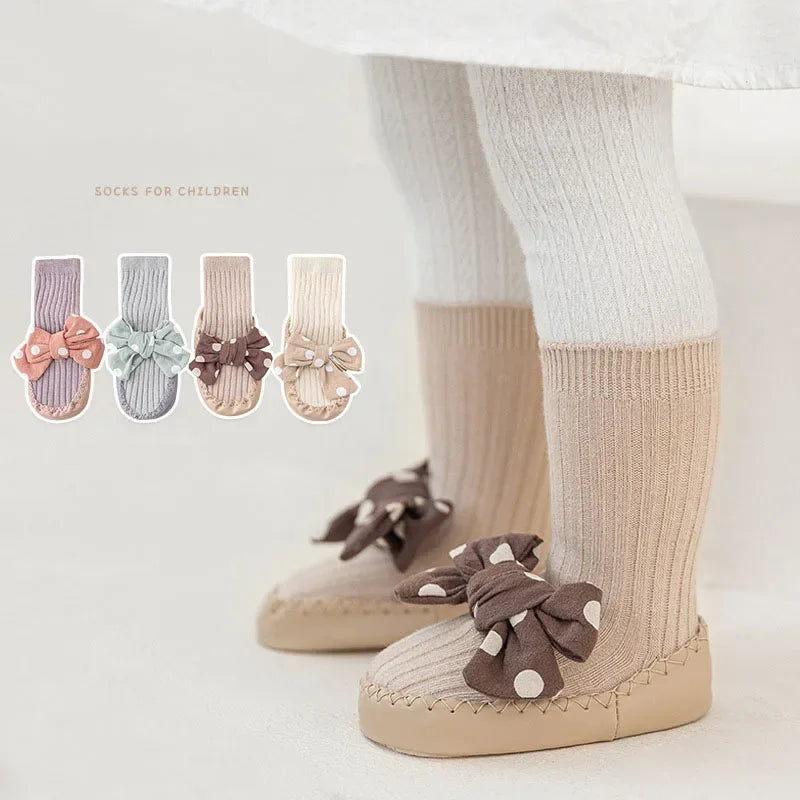 Autumn Winter Baby Girls Infant Baby Socks Anti Slip Soft Cotton