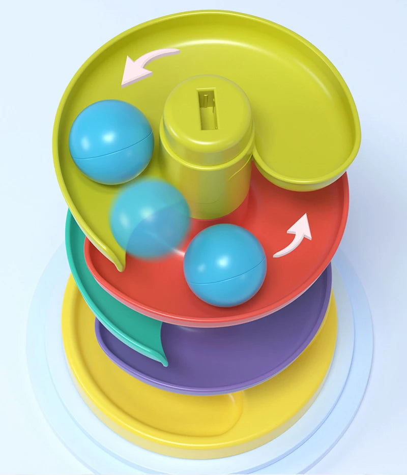 Ball Drop Toys for Toddler 1-3 Montessori Stacking Tower Toy Baby Development Games Educational Learning Activity Birthday Gift