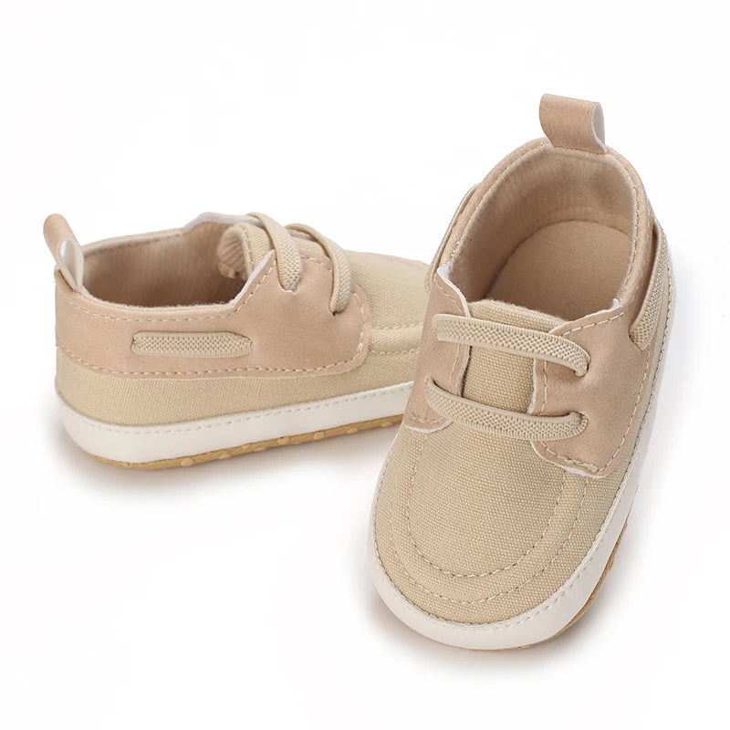 Baby Shoes 0-18M, Soft Leather Prewalker Sneakers, Non-Slip Sole for First Steps.